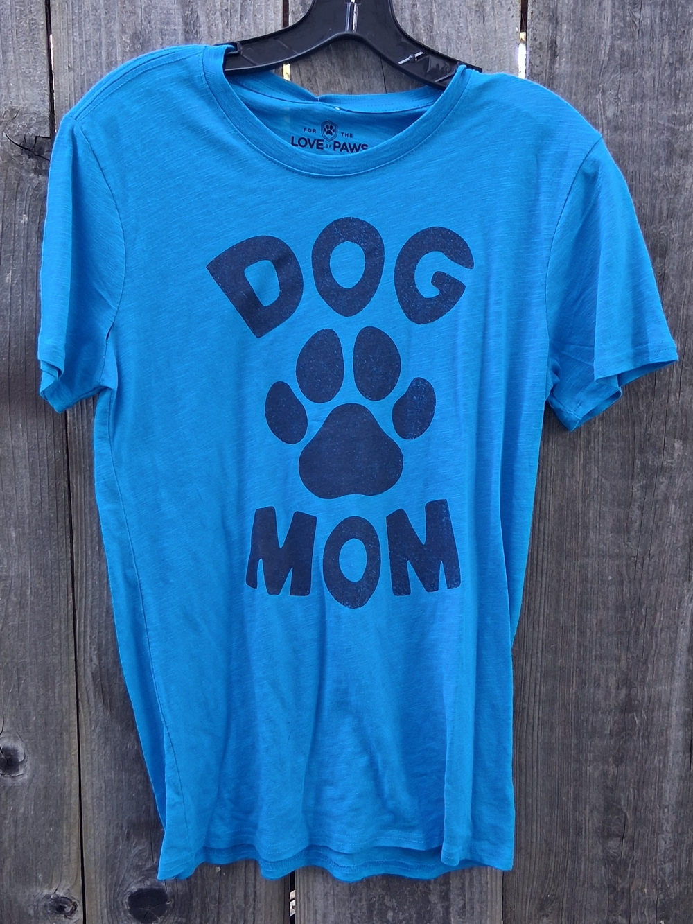 Love + Paws Blue Dog Mom Short Sleeve Tee